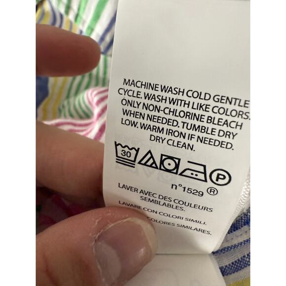 Polo Ralph Lauren Size M Classic Fit Colorful Striped Polo Shirt Short Sleeve Co - Picture 8 of 9